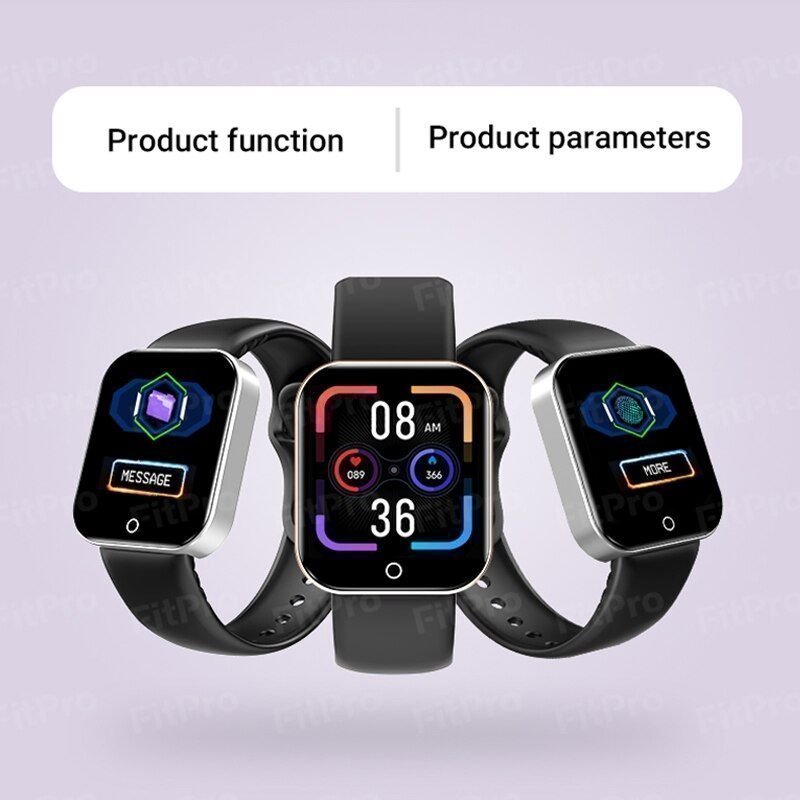 Helt ny smartwatch smartklocka unisex smart watch aktivitetsarmband svart