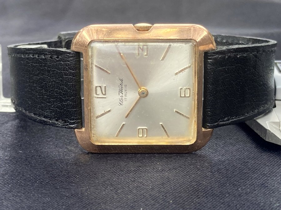 Vintage Cristal Watch square FHF Cal76 men manual wind watch running