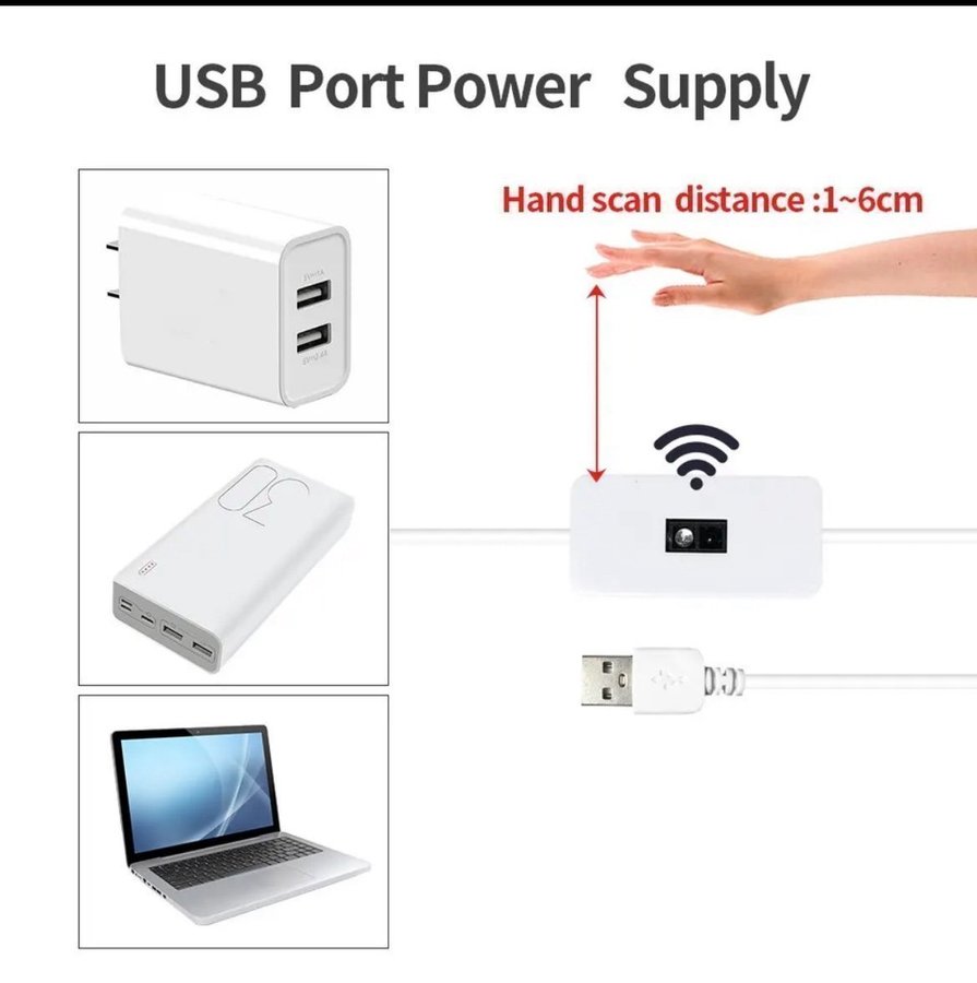 USB LED Strip Lights Motion 3 meter (vit)