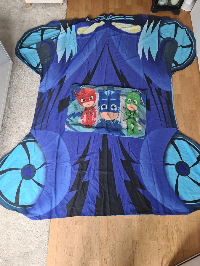 PJ Masks Pyjamashjältarna Kattpojken Bil Påslakanset Bäddset