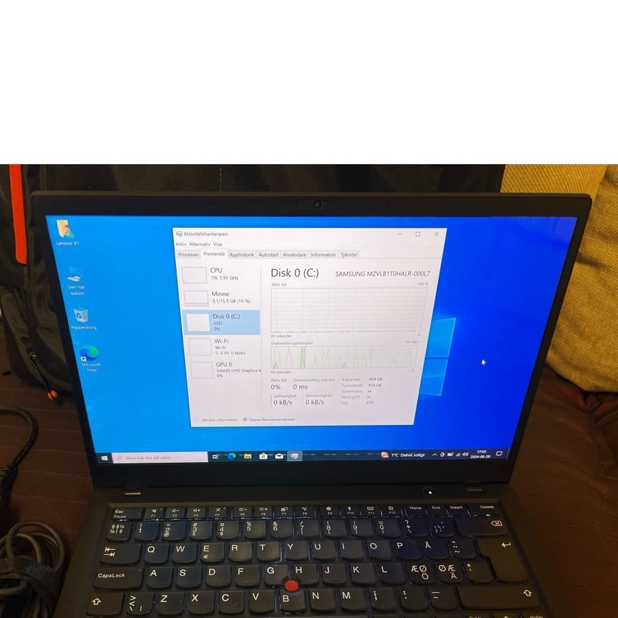 LenovoThink PadX1Carbon 6Th Generation i7-8550U CPU180GHz