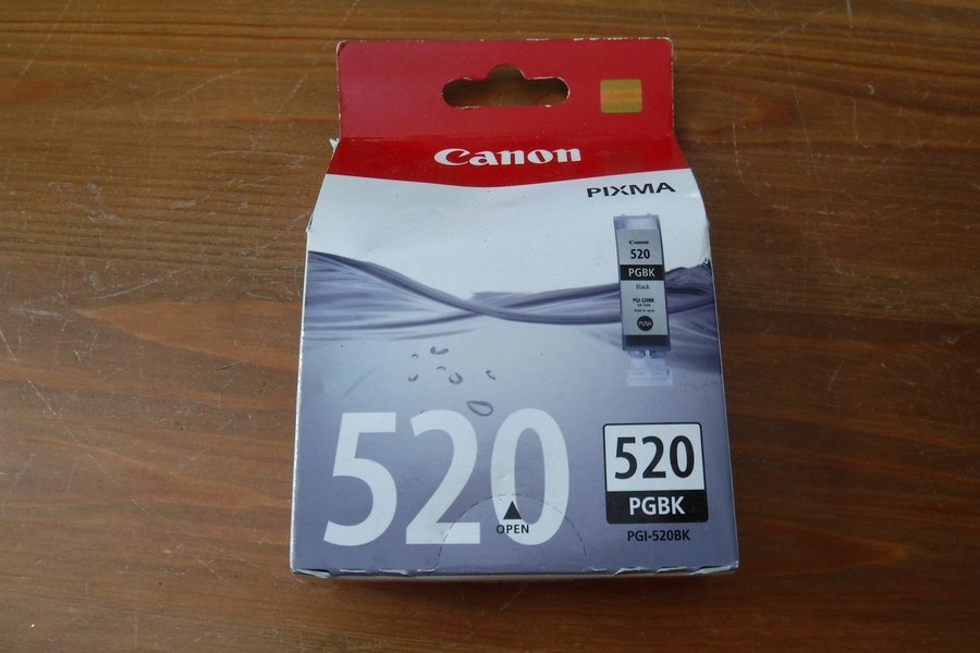 Oanvänd canon pixma 520 svart bläckpatron