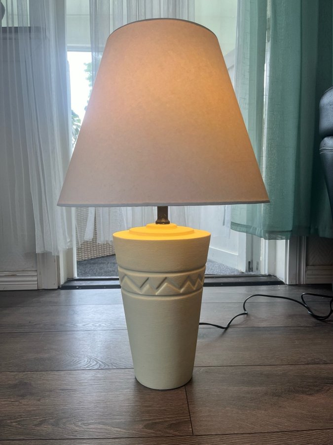 Vintage IKEA lamp keramik lampfot stor bordslampa retro