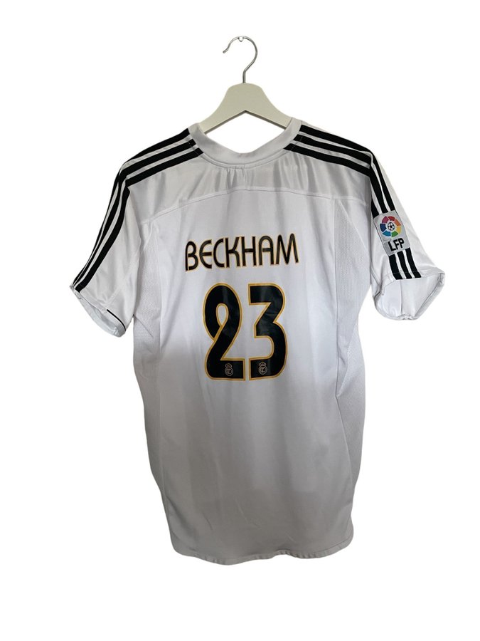 Vintage/Retro Adidas David Beckham #23 Real Madrid 05/06 hemmaställ (S-XS)