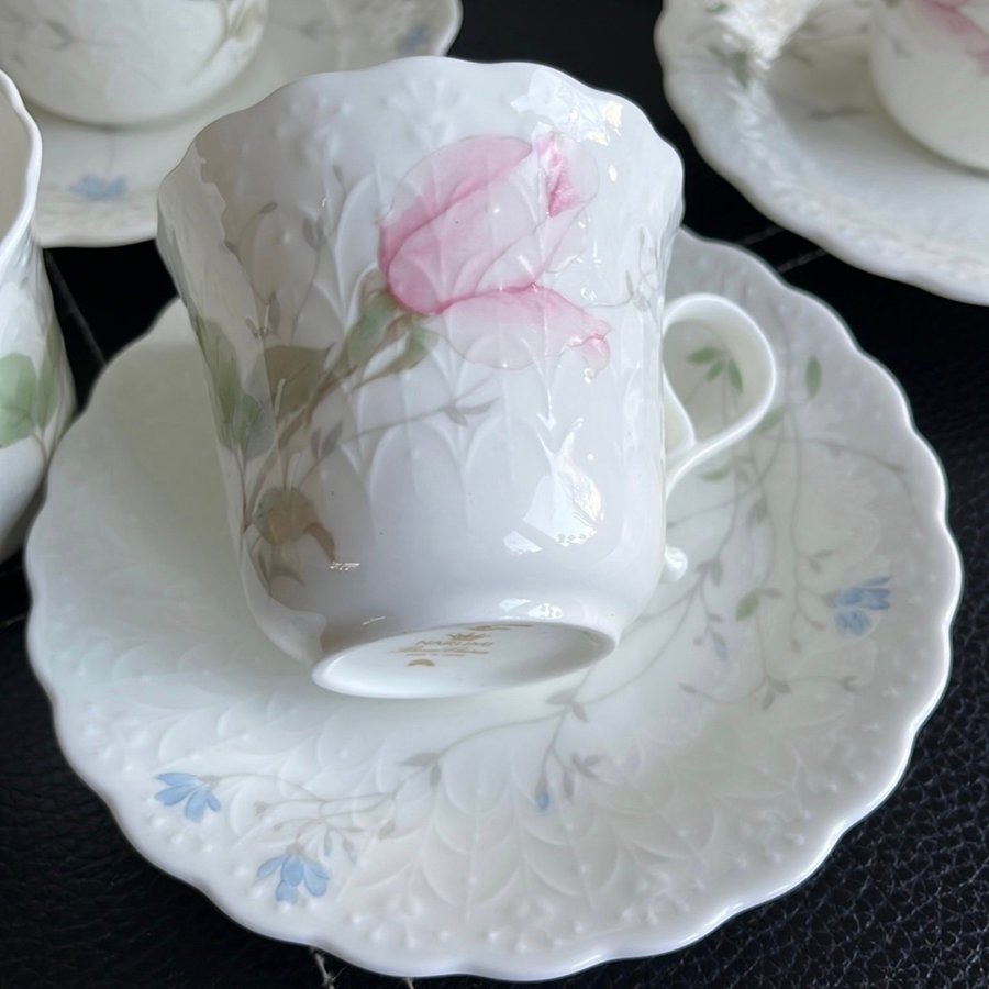 Kaffeservis Narumi porslin Rosa Somnium Bone China Japan