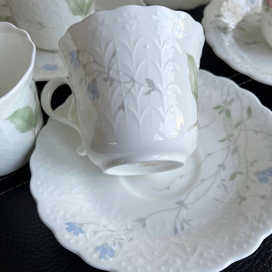 Kaffeservis Narumi porslin Rosa Somnium Bone China Japan