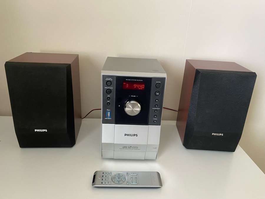 PHILIPS Micro Hi-Fi system MCM204/ Stereo/CD/MC kassett/Radio/MP3