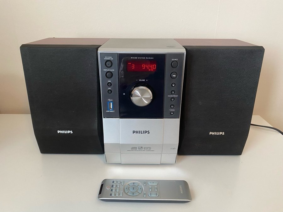 PHILIPS Micro Hi-Fi system MCM204/ Stereo/CD/MC kassett/Radio/MP3