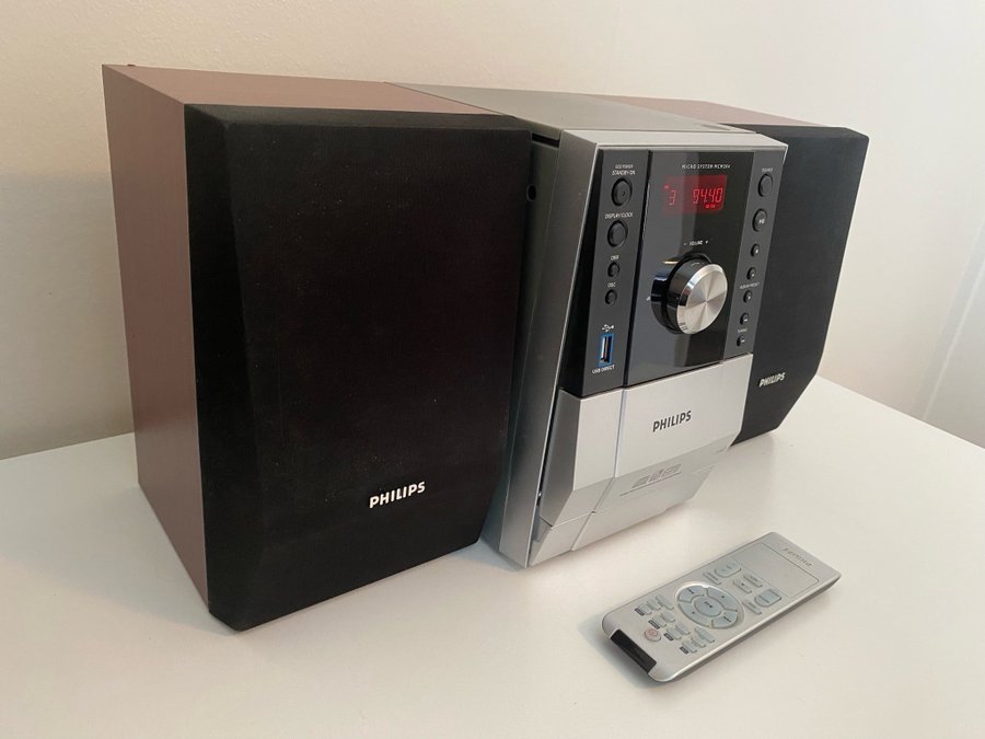 PHILIPS Micro Hi-Fi system MCM204/ Stereo/CD/MC kassett/Radio/MP3