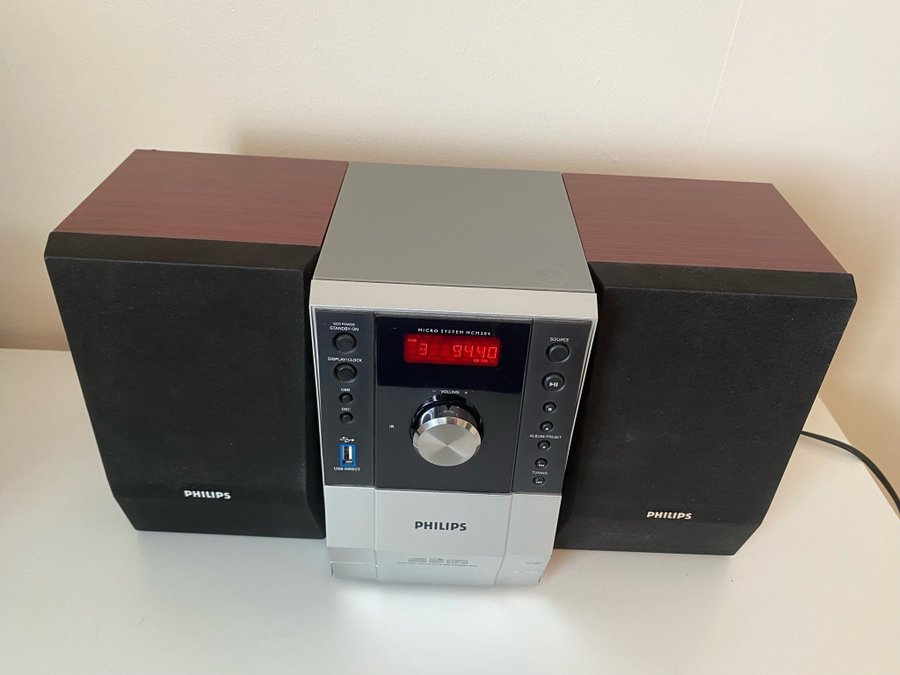 PHILIPS Micro Hi-Fi system MCM204/ Stereo/CD/MC kassett/Radio/MP3
