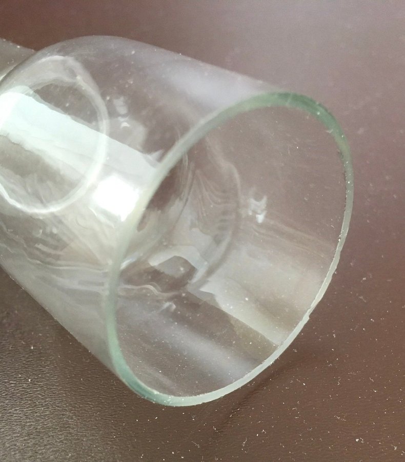 Retro brännarrör i glas till fotogenlampa lampa  längd 253 cm