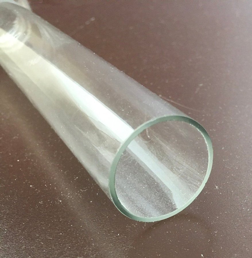 Retro brännarrör i glas till fotogenlampa lampa  längd 253 cm