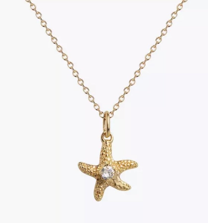 NYTT Caroline Svedbom halsband mini Seastar guldplätering