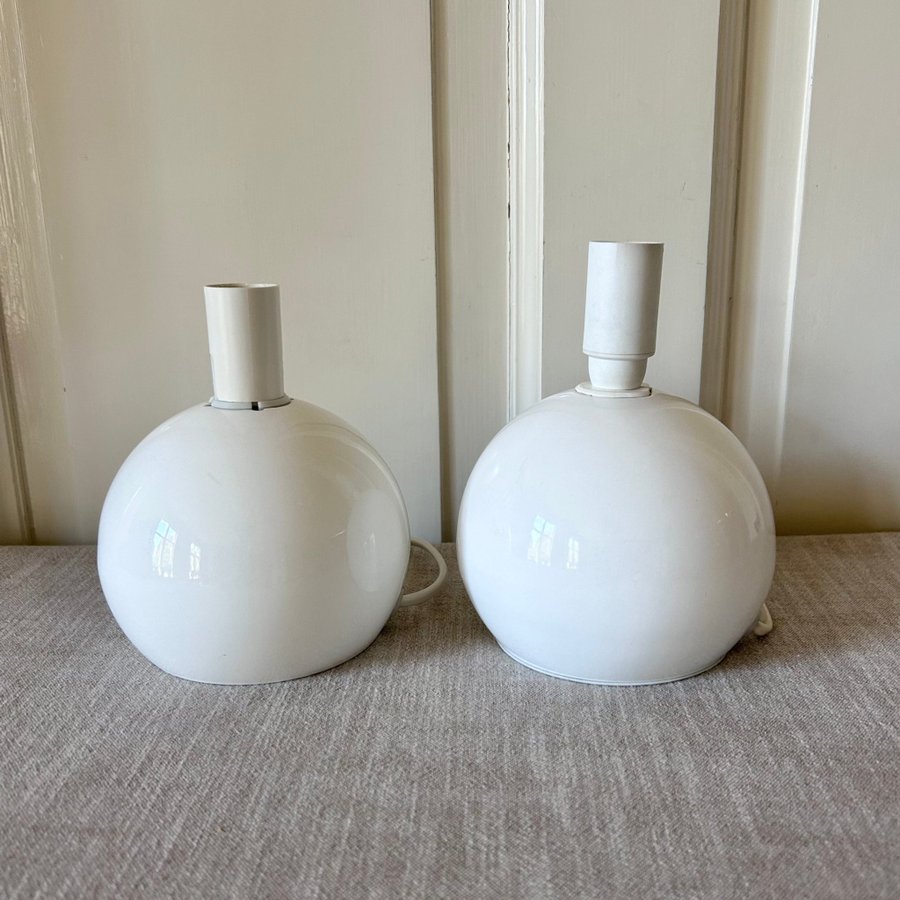 2st Klotlampor Artilux Ikea Vita Bordslampor Lampa 90-tal Retro Vintage