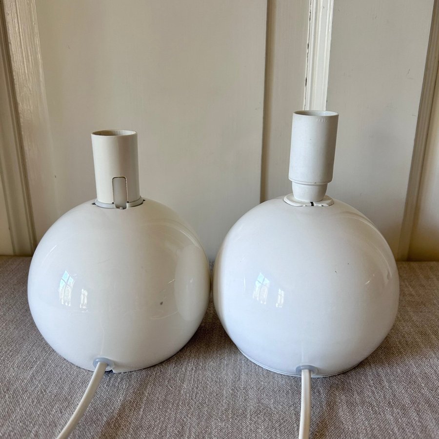 2st Klotlampor Artilux Ikea Vita Bordslampor Lampa 90-tal Retro Vintage