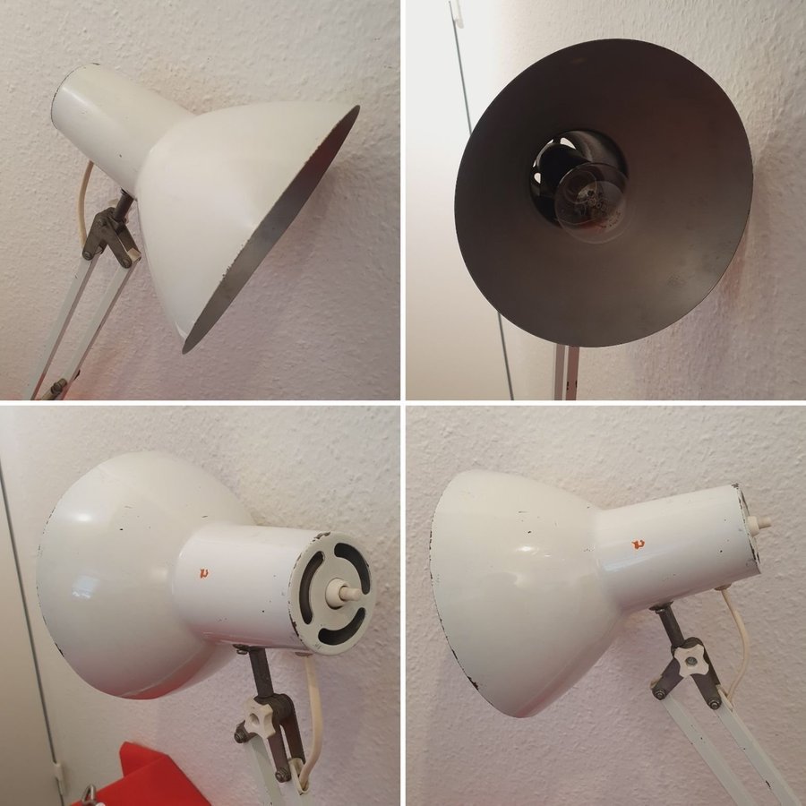 Retro Vintage SKRIVBORDSLAMPA MAXAM Bordslampa Arkitektlampa Industrilampa