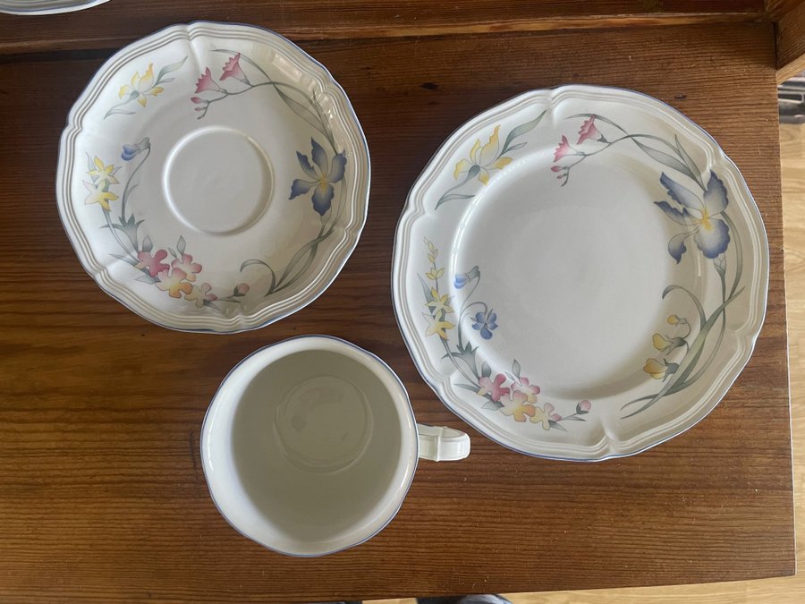 Villeroy  Boch Riviera 2 tekoppar med fat och assietter