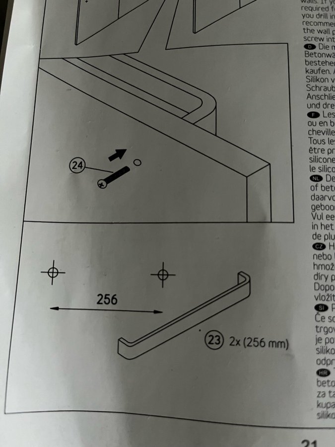 Handtag i krom till skåp/luckor/lådor