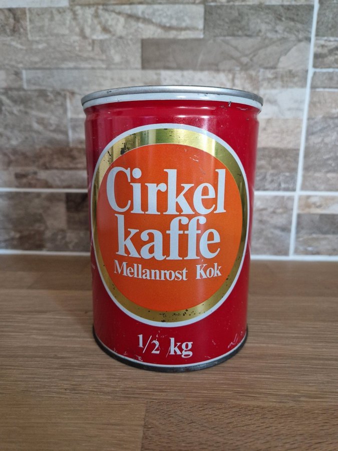 Retro Plåtburk Cirkel Kaffe 1/2kg