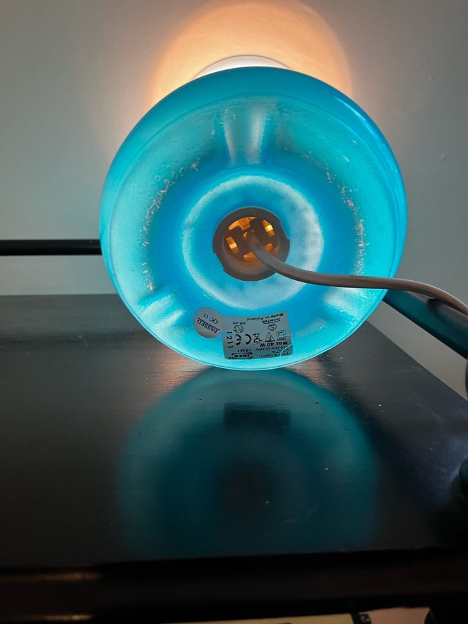 Lampa Ikea glas blå LYKTA