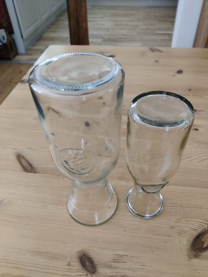 2-Stycken- Karaffer-Glas-RETRO-2 Storlekar