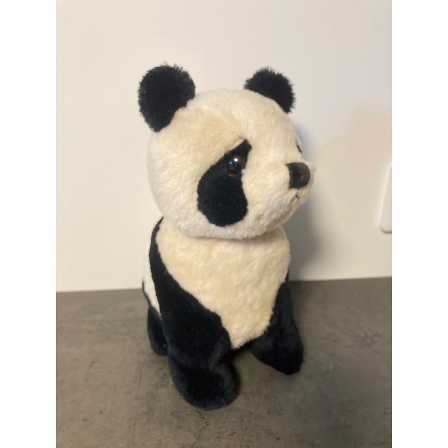 Panda VINTAGE japansk ULL 70-tal Superskick! 26x18 cm
