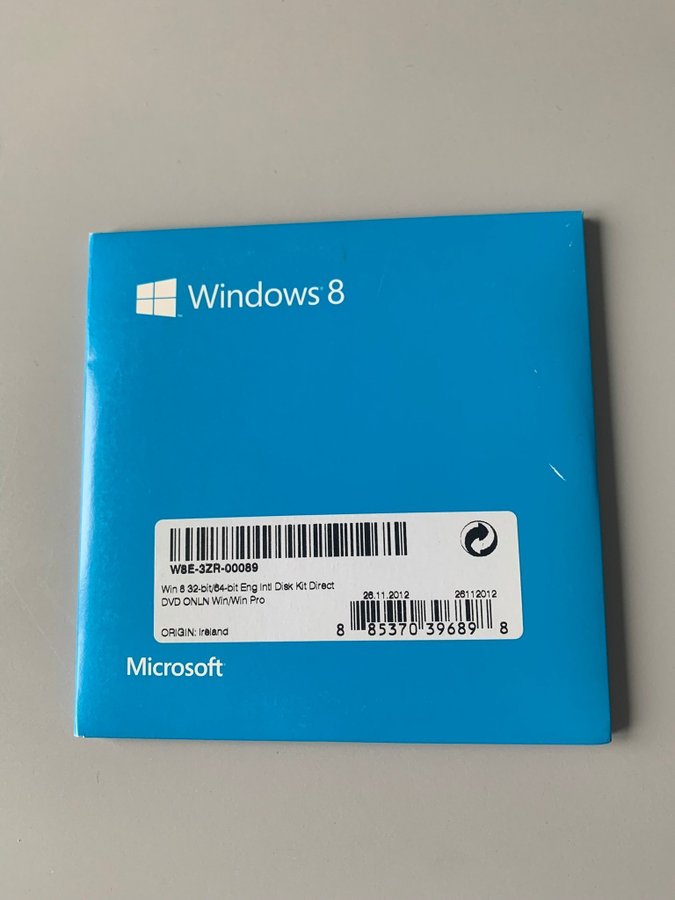 Windows 8 DVD-skiva (32/64-bit) Eng OEM