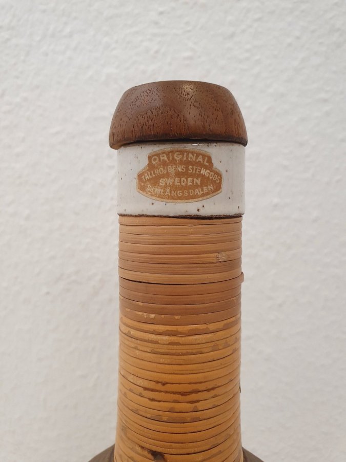 Retro Vintage Snapsflaska Keramik Karaff Tallhöjdens Stengods