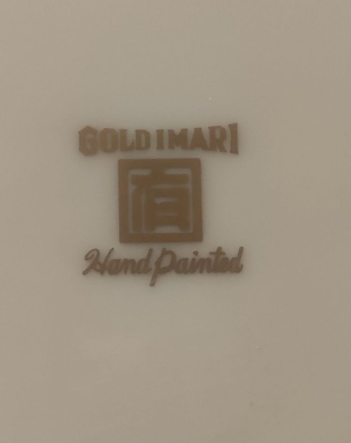 Japansk tallrik Gold Imari