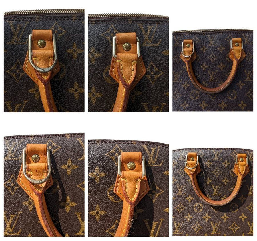 Äkta Vintage Louis Vuitton Monogram Alma Handväska Väska