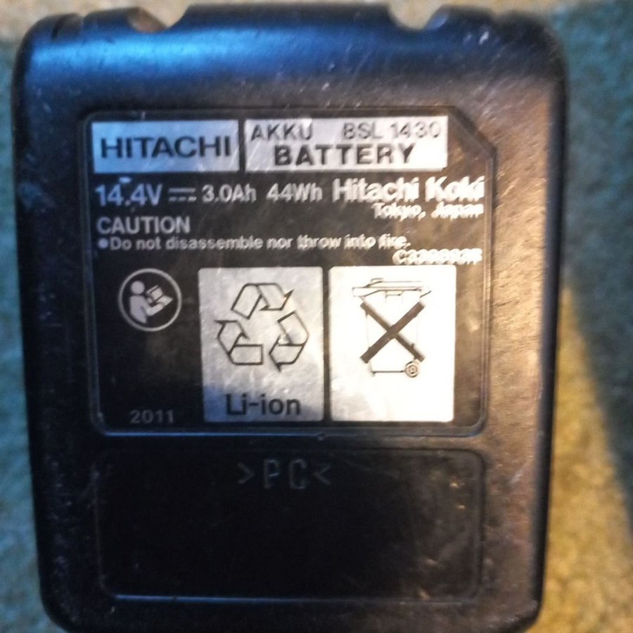 HITACHI UC 18YFSL Ink w batterier
