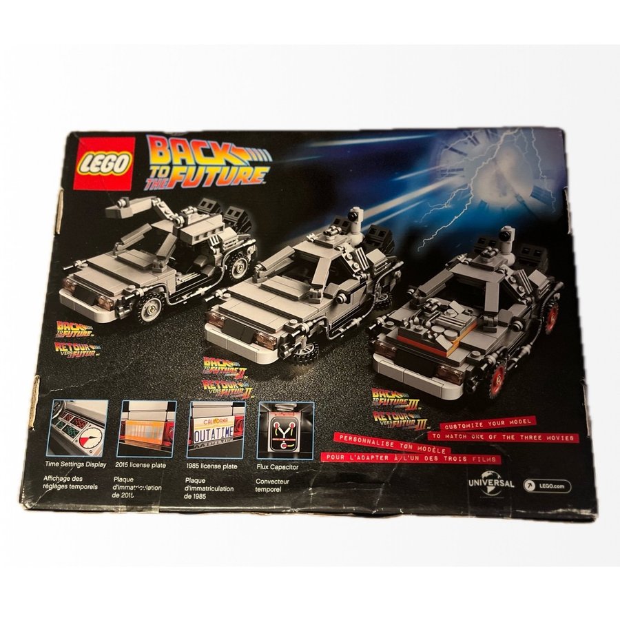 *RARE* *OÖPPNAD* LEGO Back to the Future DeLorean Time Machine 21103