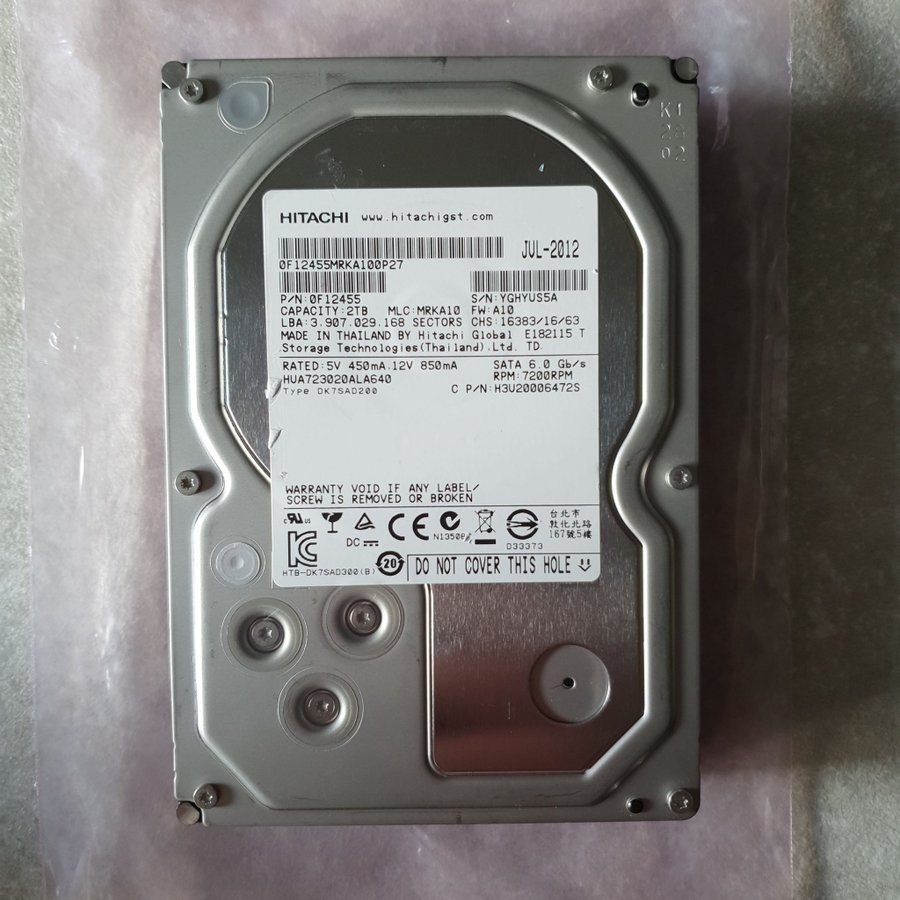 Hitachi Ultrastar 2TB 35" Intern Hårddisk SATA