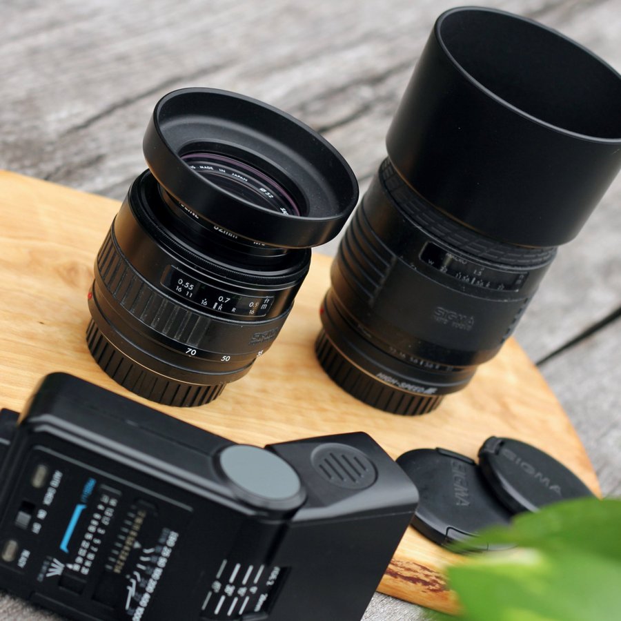 SIGMA UC ZOOM MASTER objektiv ?PROLINE 52mm filter Suntax blixt paket kamera