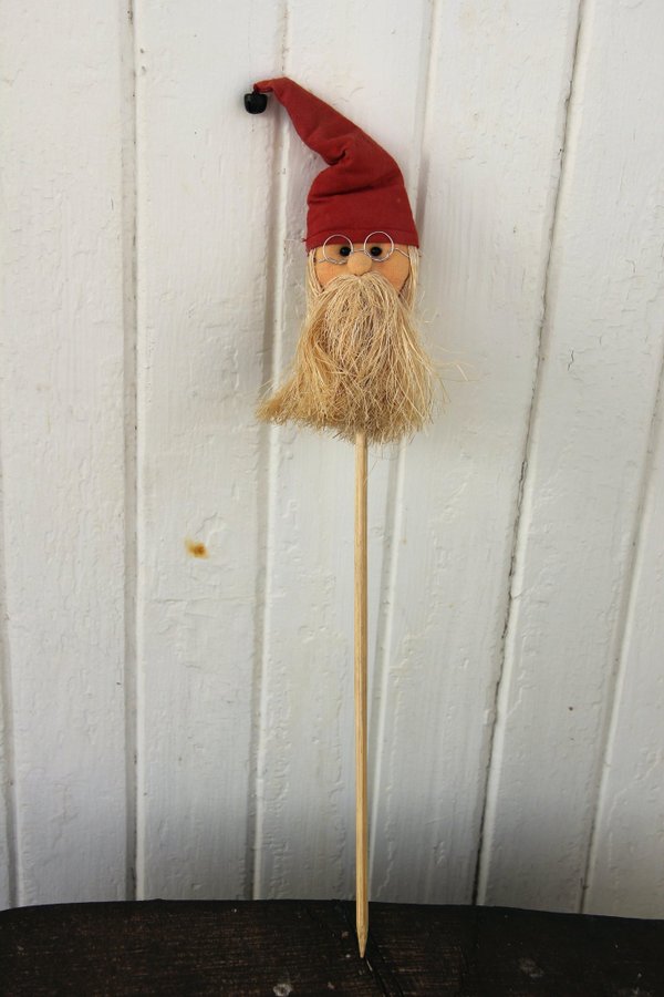 Skinkpinne äldre tomte vintage julpynt julsaker julskinka jultomte retro