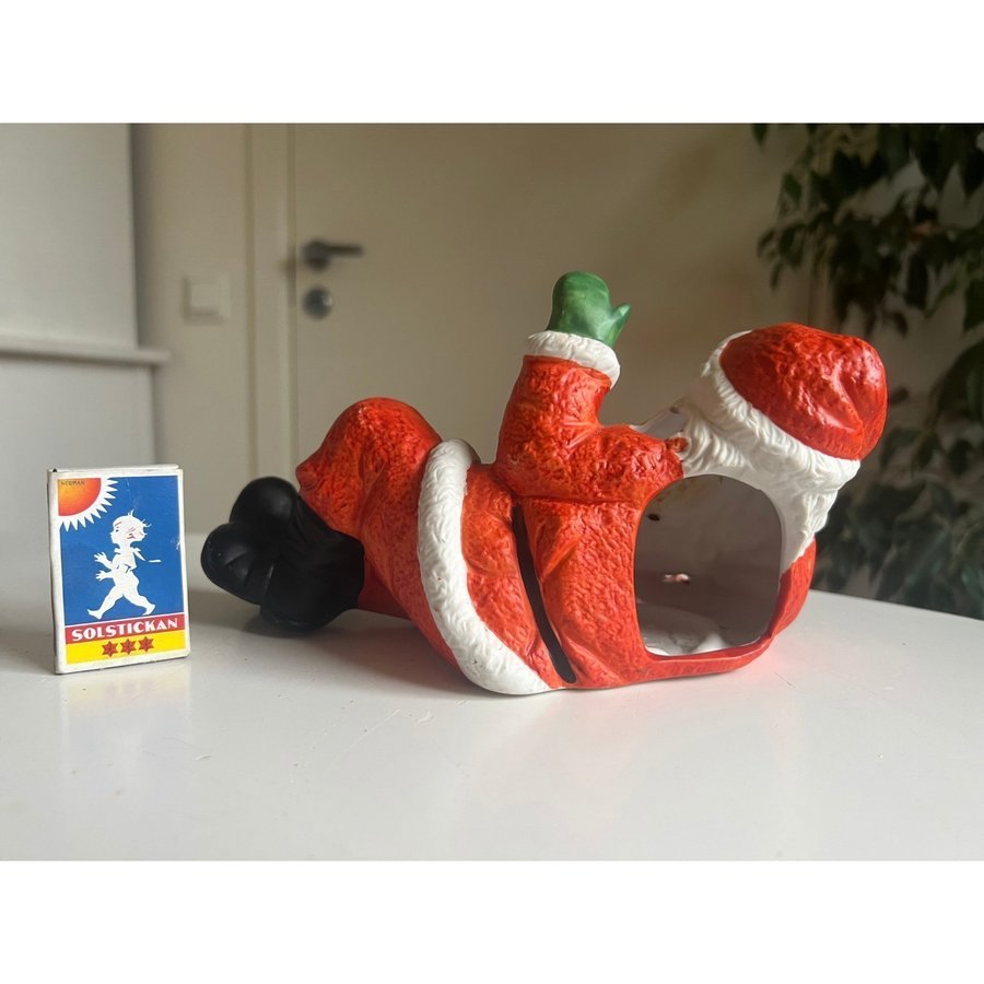 Äldre tomte lykta ljusstake jul vintage