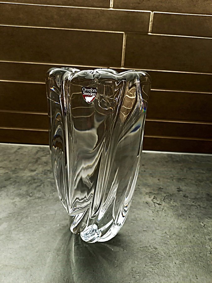 Konst glas Orrefors Crystal vase Waterfall