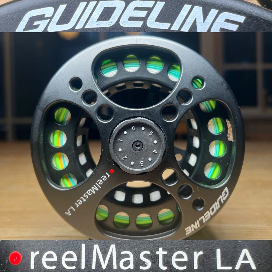 GUIDELINE REELMASTER LA 911 FLUGRULLE LAX ALDRIG ANVÄND FiskeRulle Laxrulle Reel