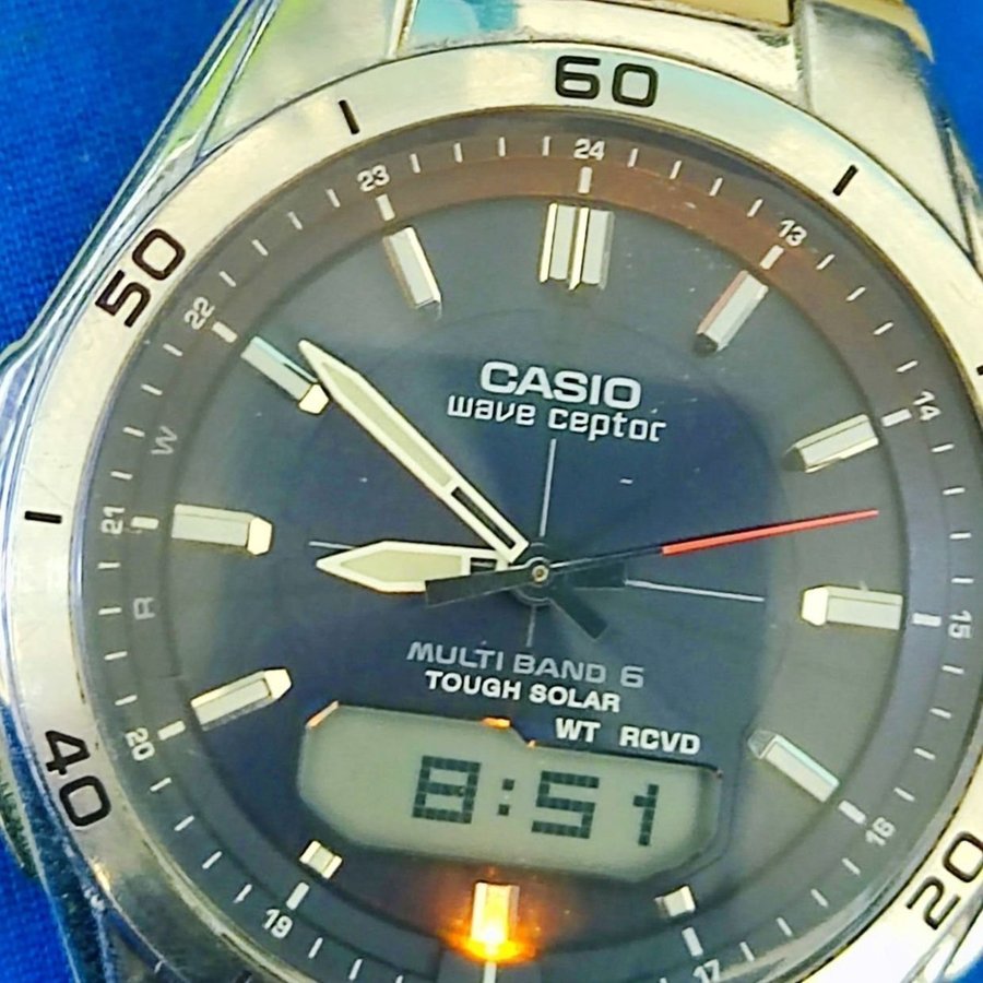 Casio solar multi band 6 original from japan 43 mm