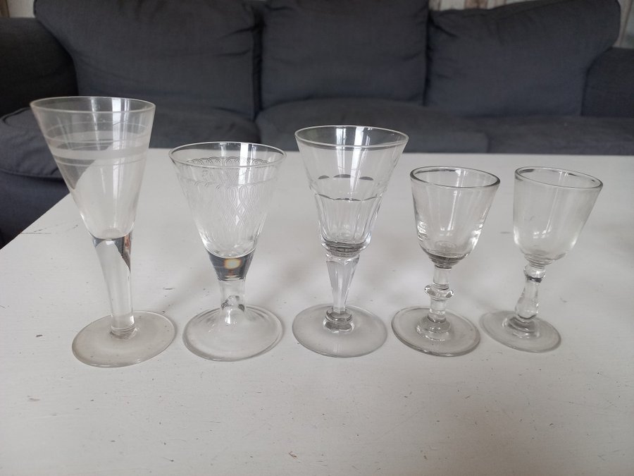 Vintage SNAPSGLAS 10 st blandad lot