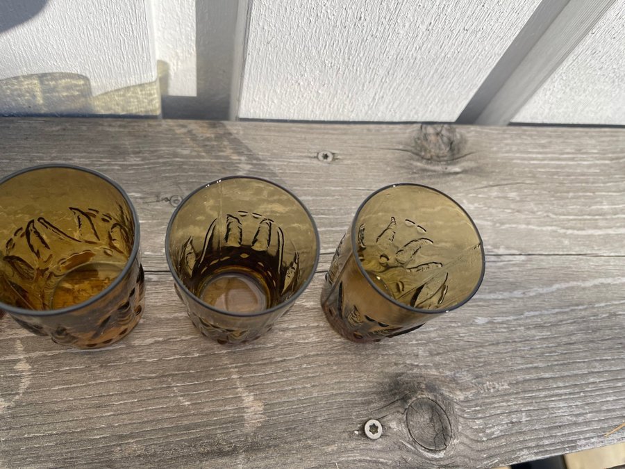 4 st snapsglas av Bengt Edenfalk för Skruf - retro glas - vintage inredning