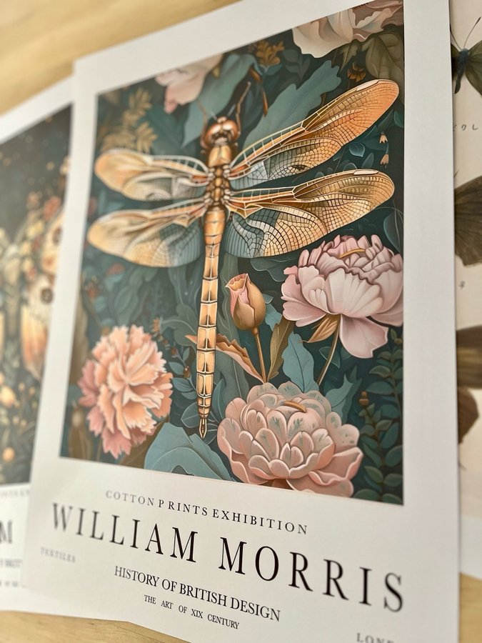 Poster A3 William Morris ”Dragonfly Dreams”