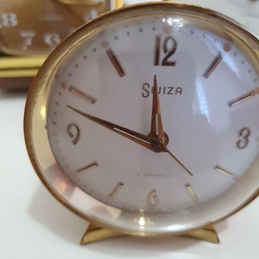 4 stycken vintage väckarklockor