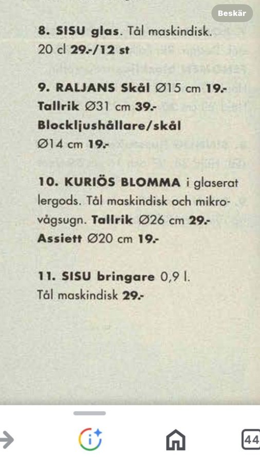 IKEA 2000 5 st MATTALLRIKAR ”Kuriös Blomma"