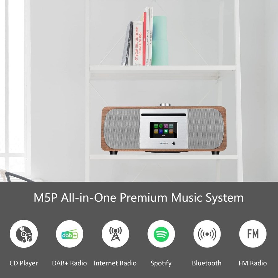 HELT NY LeMega Digitalradio DAB+ / CD-spelare / Internetradio/Spotify/Bluetooth