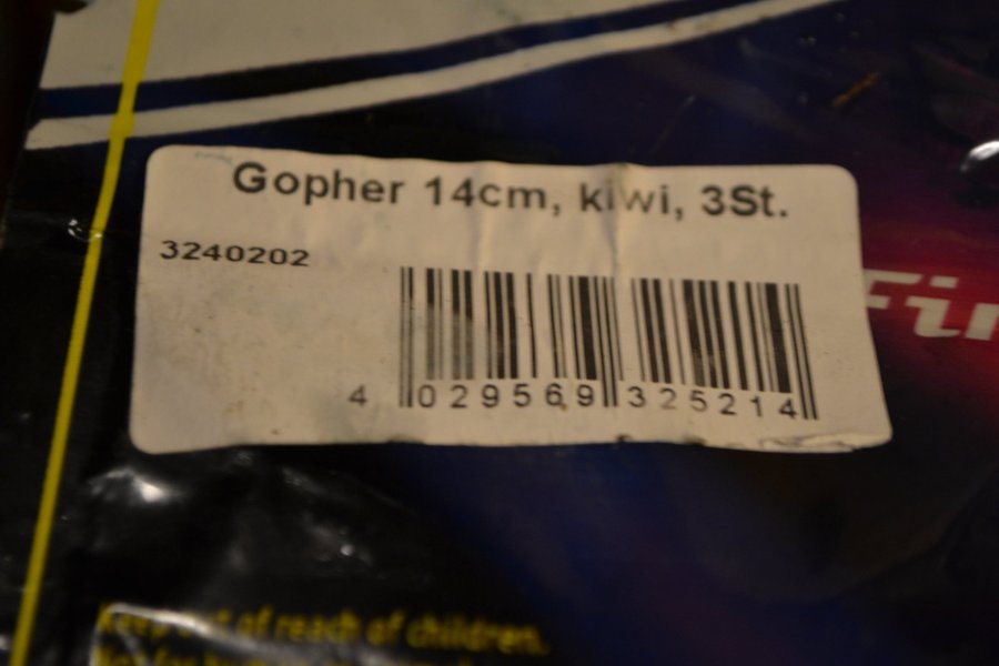 Nya jiggar Quantum Gopher 3 st 14 cm Kiwi