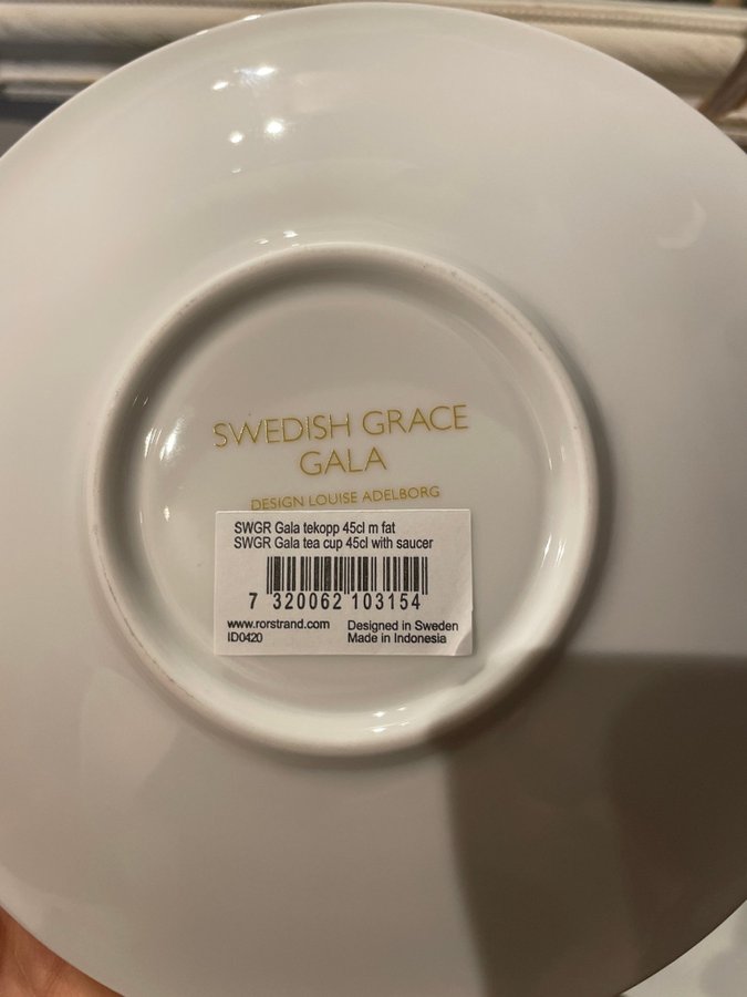 Swedish grace gala koppar med fat
