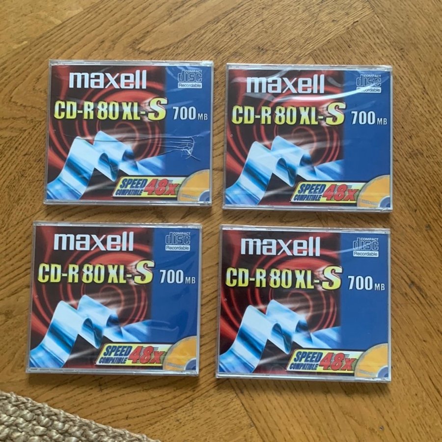 4 st Maxell CD-R 80XL-S 700MB