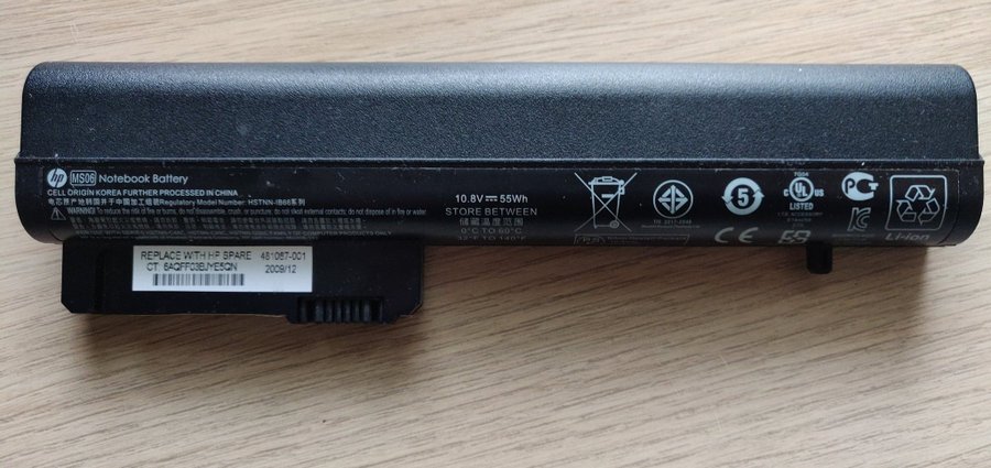 HP Original Batteri för bla Elitebook 2530p 2540p 5500 mAh