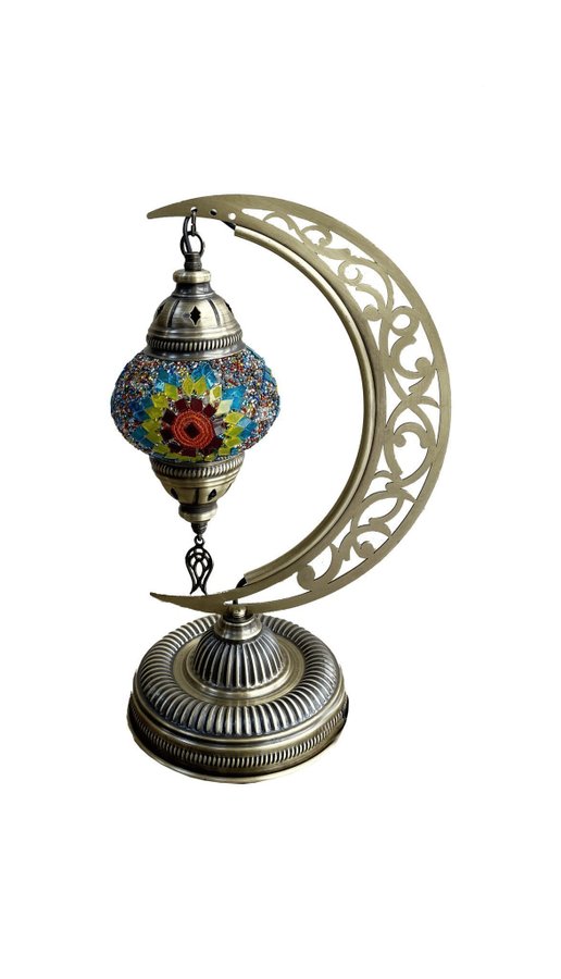 Turkiska Mosaik Lampa Handgjorda Bordslampa Österländsk Stil Table Lamp Moon Nr2